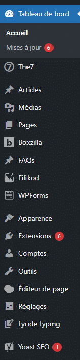 back office wordpress lyode