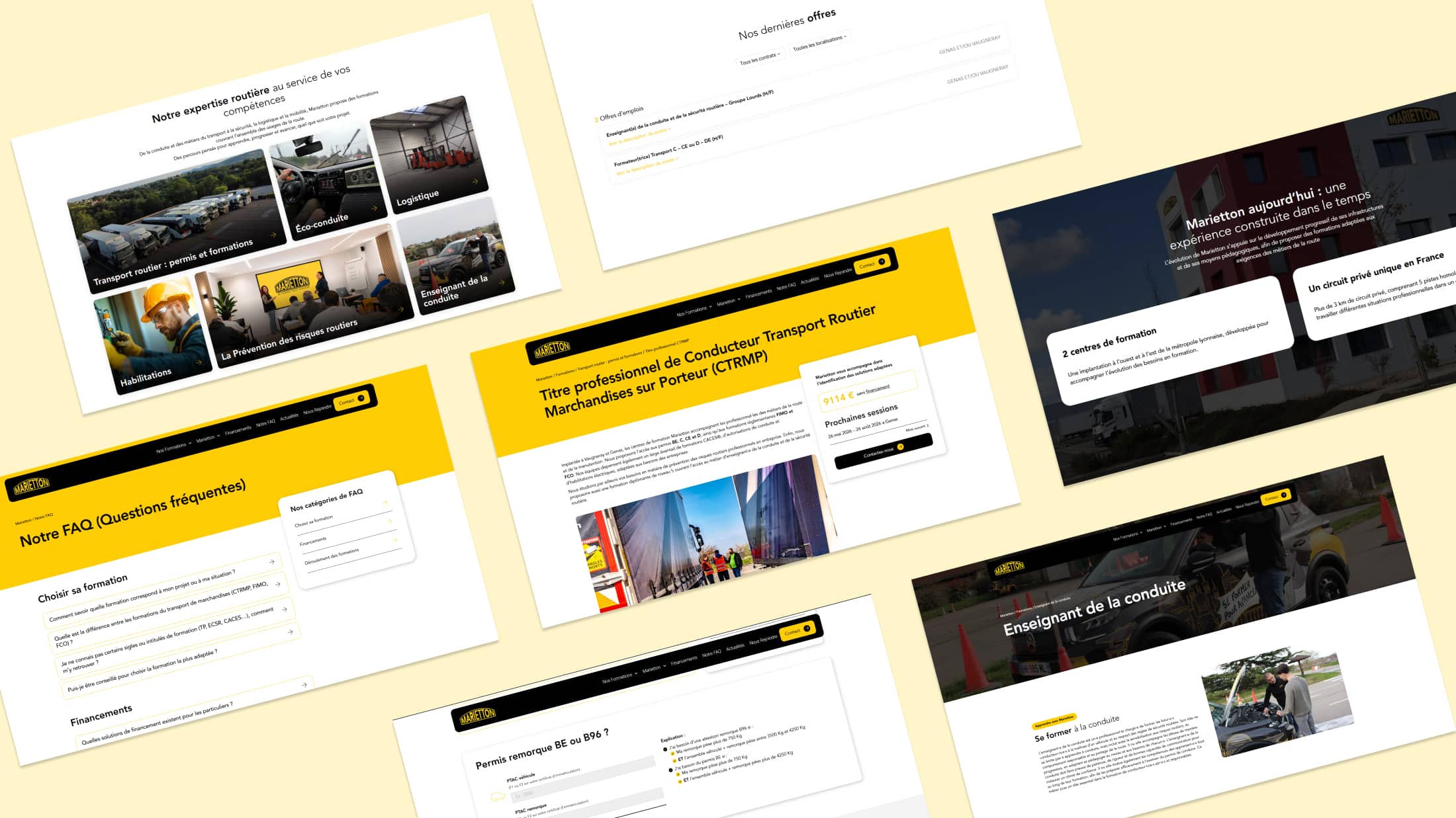 Section pages site marietton pro
